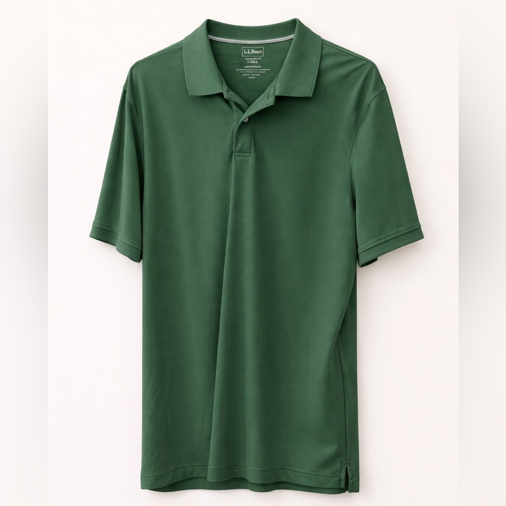 L.L. Bean Forest Green Premium Double L Polo